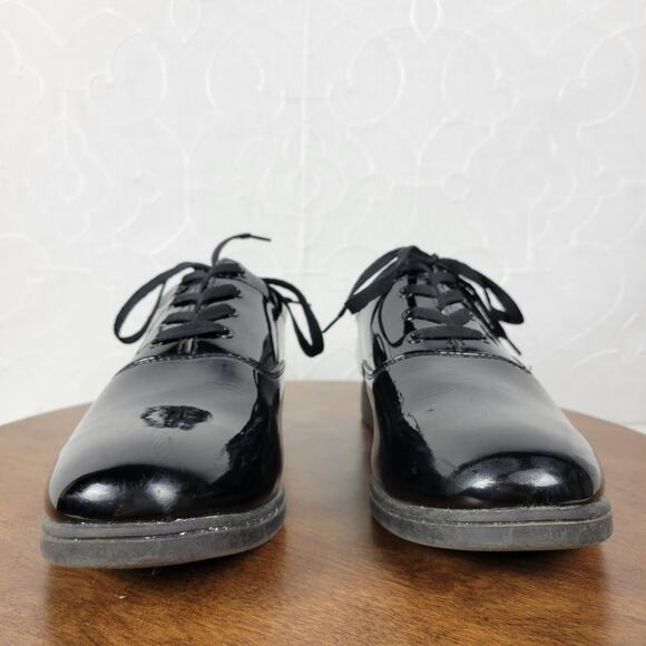 DINKLES Shoes Mens 11 Womens 13 Black Patent Formal Marching Band  Lace Up - Picture 5 of 16
